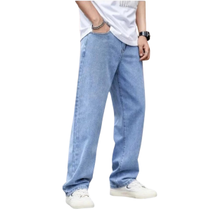CMD Coinmen Denims Men Loose Fit Mid Rise Light Blue Jeans – Comfortable Casual Denim Pants for Men