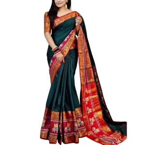 SuperLaxmi Woven Narayanpet Green Cotton Silk Saree for Women – Traditional Elegant Ethnic Wear